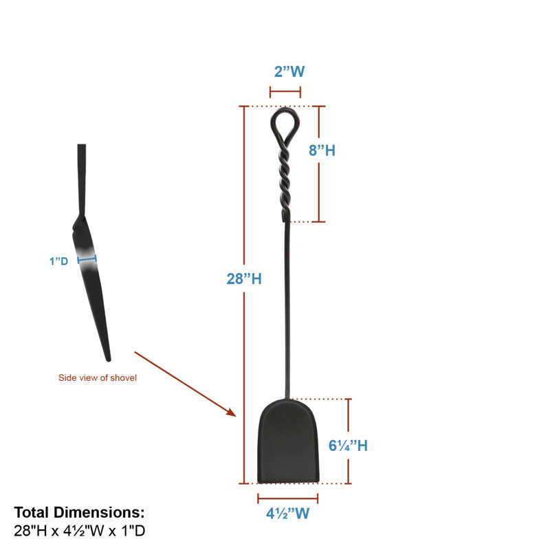 Cimmero Iron Fireplace Tool Set, 28" H