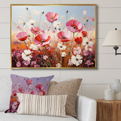 «Pink Crimson Flower S Embrace I», reproduction sur toile