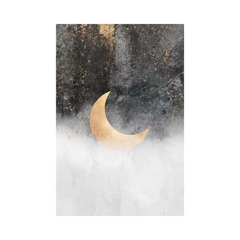 Reproduction d’art, "Crescent Moon" par Elisabeth Fredriksson, Toile tendue, Pas de tapis, H 40 po x l 26 po x P 1,5 po
