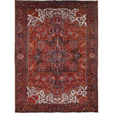 Brytney One-of-a-Kind Rectangle 9'10" X 13' 1960s Wool Area Rug Red