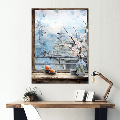 Floral Window To Nagasaki II - Japan Metal Wall Art