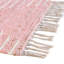 Tapis rose / blanc en coton tissé à la main-1494120716