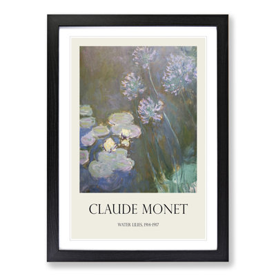 Water Lilies Lily Pond Vol.6 by Claude Monet - Framed Print