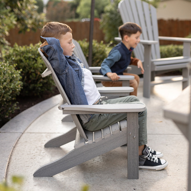 Berlin Gardens Kids Comfo Back Adirondack Chair, Navy Blue