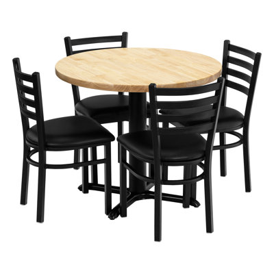 Rosy 36" Round Table Set W/ Chairs