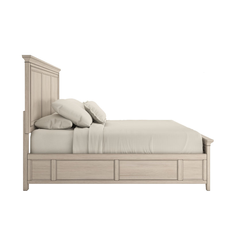 Melfa Platform Bed, Antique White, King