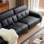 Canapé modulaire noir en similicuir-128983265