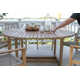 Fleur 63'' Round 6 - Person Outdoor Dining Set with Cushions