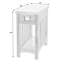  Larina Table d'appoint rectangulaire 1 tiroir en bois avec tablette ouverte inférieure brun foncé-1878468905