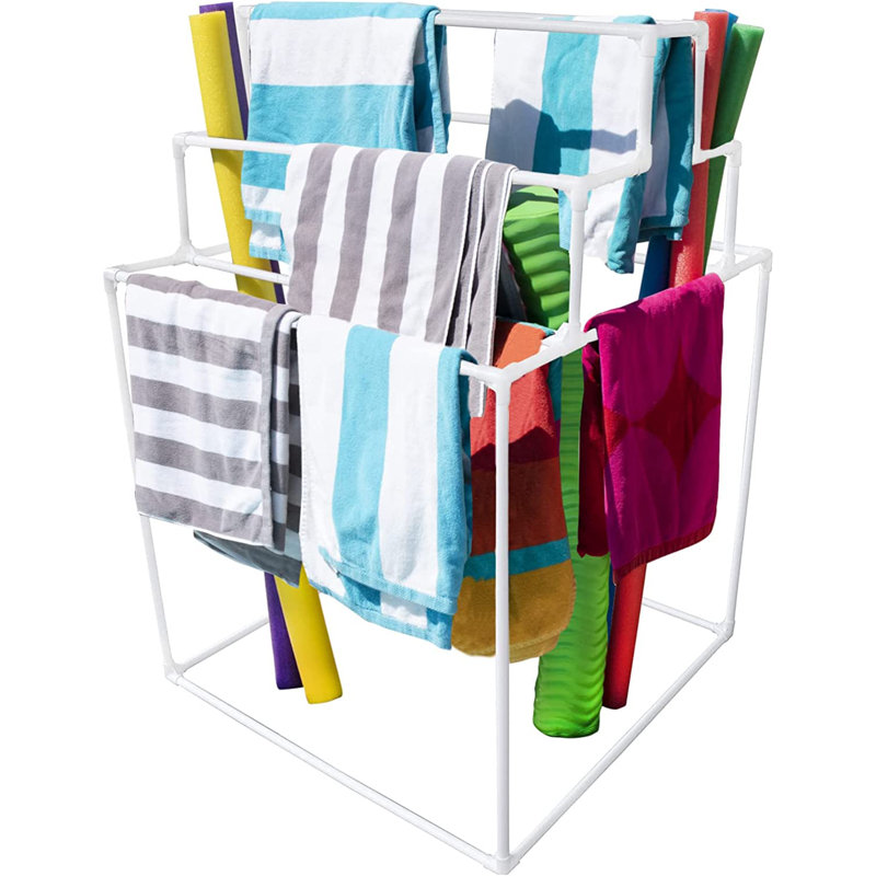 Porte-serviettes sur pied Carterton, Blanc