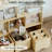 Solid Wood Toddler Bookcase with 3 Movable Drawers on Wheels - Kids Storage & Toy Organizer