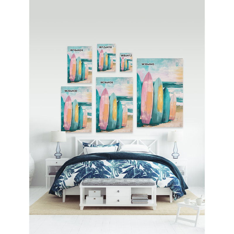 "Pastel Wave Ride", reproduction sur toile tendue, H 12 po x l 8 po
