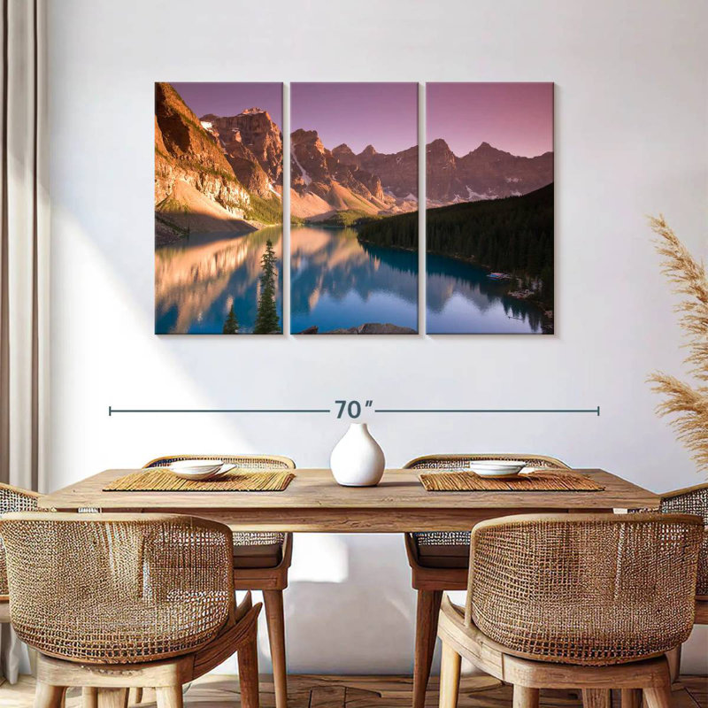 Coucher de soleil idyllique à Banff, H 36 po x l 57 po