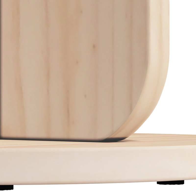 Side Table Solid Pine Wood, Natural