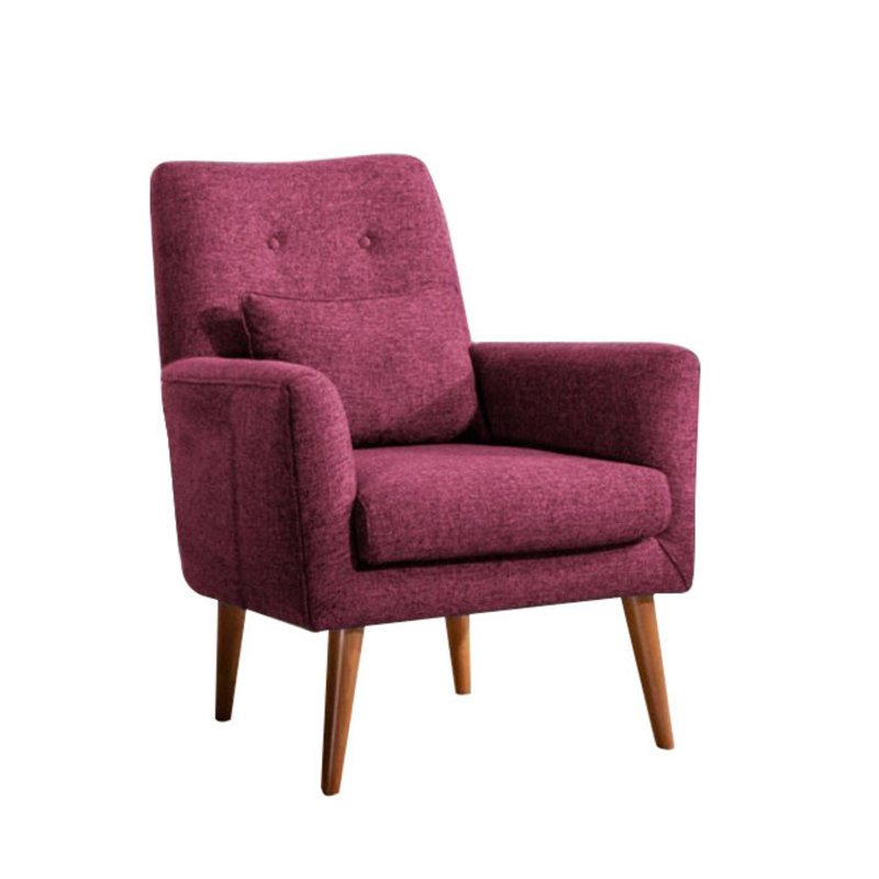 Sova 2 - Piece Living Room Set, Claret Red 100% Linen