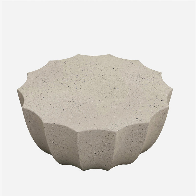 Table basse d'extérieur imperméable 35,43 po, Blanc