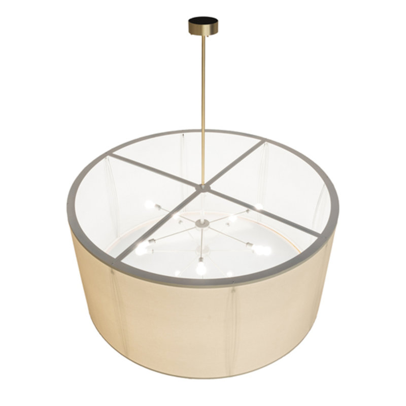 Lustre tambour 12 lumières Cilindro Textrene