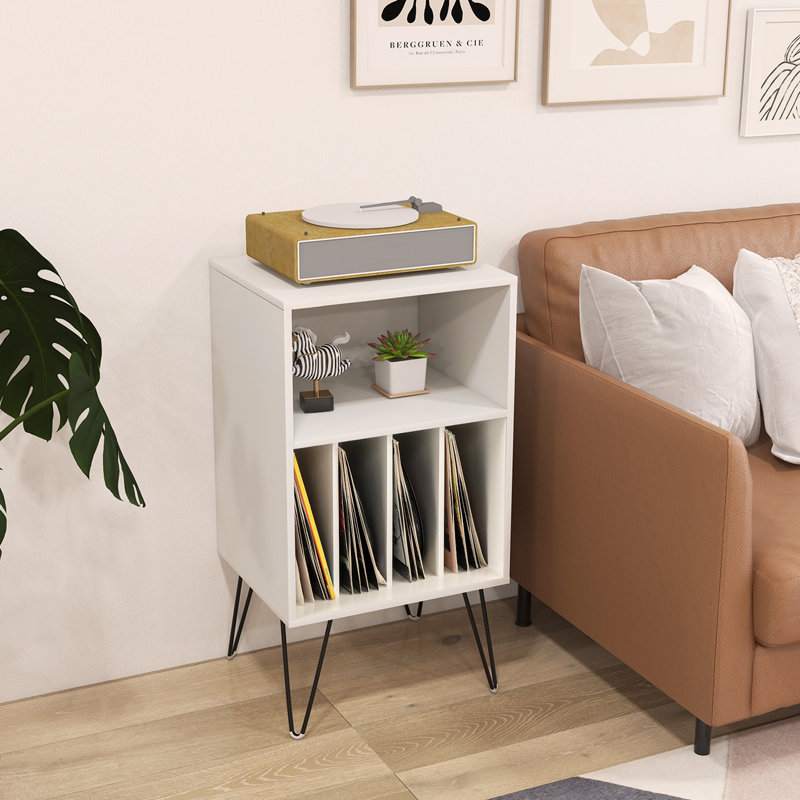 88cm H Media Shelves, White