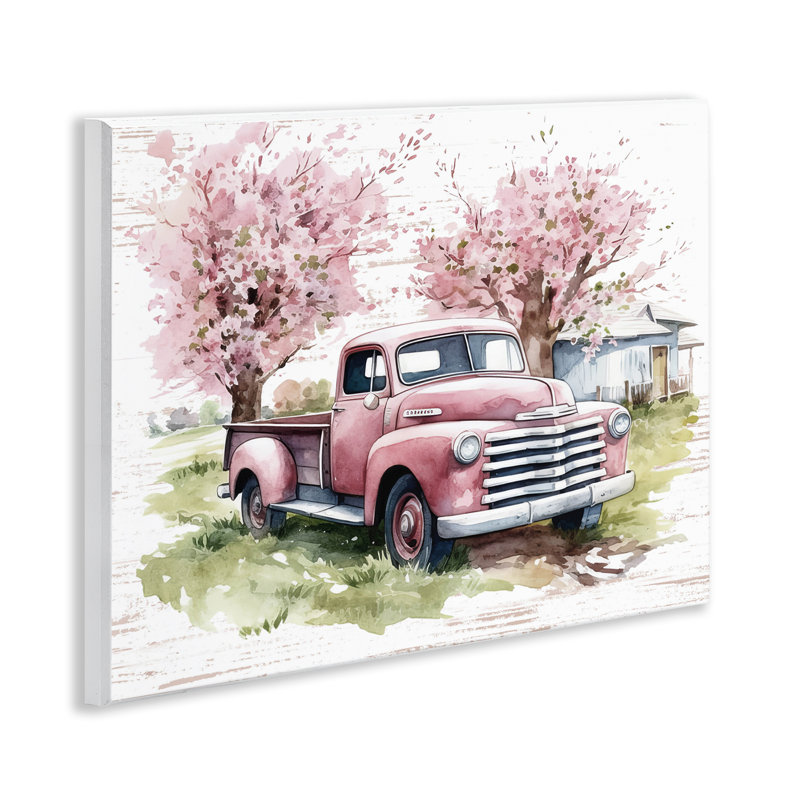 "Cherry Blossoms & Pickup", art mural par lettré et doublé