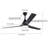 42 Inch Ceiling Fan Light, 42Inch Flush Mount Ceiling Fan Light With Remote Control, 6 Speed, Timer