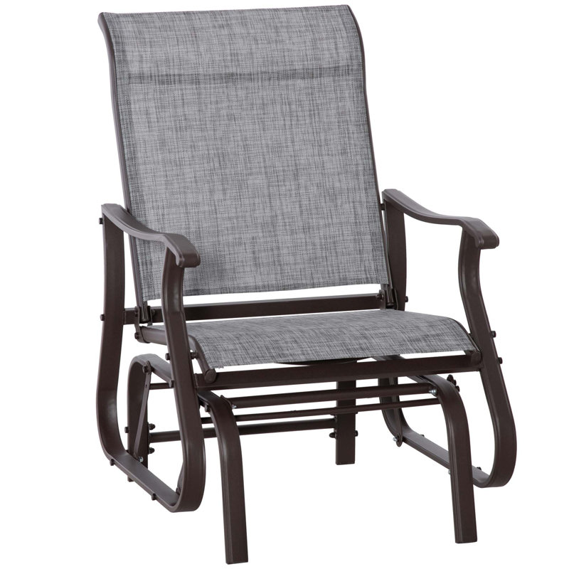 Fauteuil oscillant d'extérieur Outsunny, 1, Gris