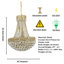 Lustre empire unique à 11 lumières Zoila-350973557