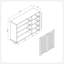 Armoire de rangement à 4 niveaux pour porte d'entrée, armoire à chaussures en bois à double porte, taupe foncé