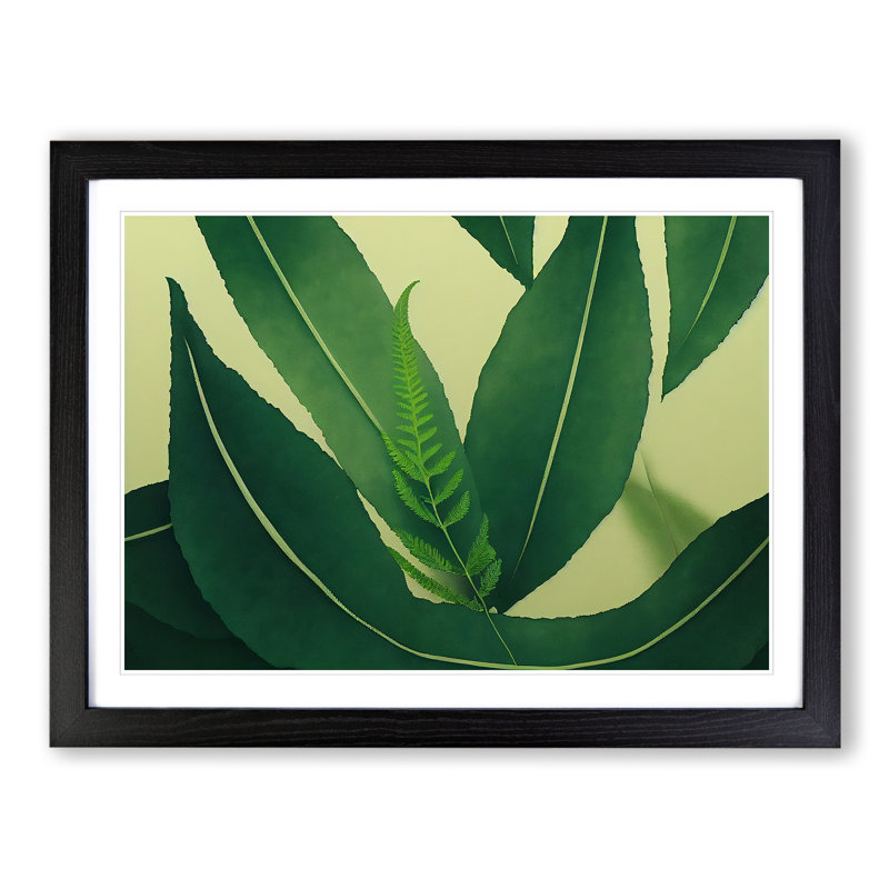 Spirited Leaf - Framed Print, Black Framed, 25cm H x 34cm W x 2cm D