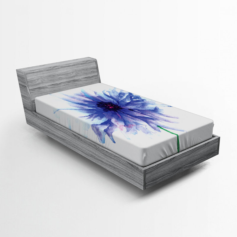 Drap-housse pour fleur aquarelle, Drap-housse simple TG
