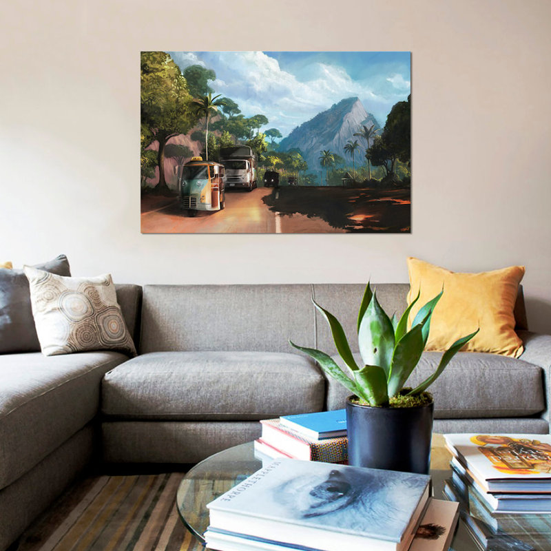 « rush hour », impression sur toile, H 12 po x l 18 po x P 1,5 po, Toile tendue, Pas de tapis