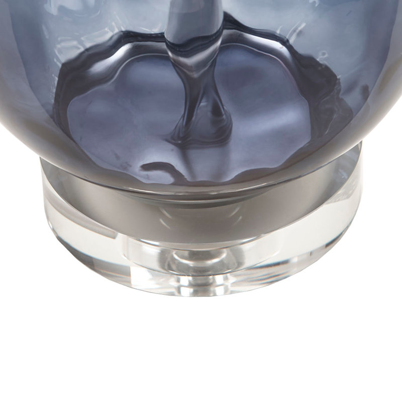 Lampe de table dégradée en verre dégradé, Bleu très foncé