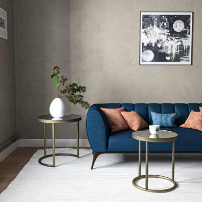 Aryav Glass Top Nesting Tables