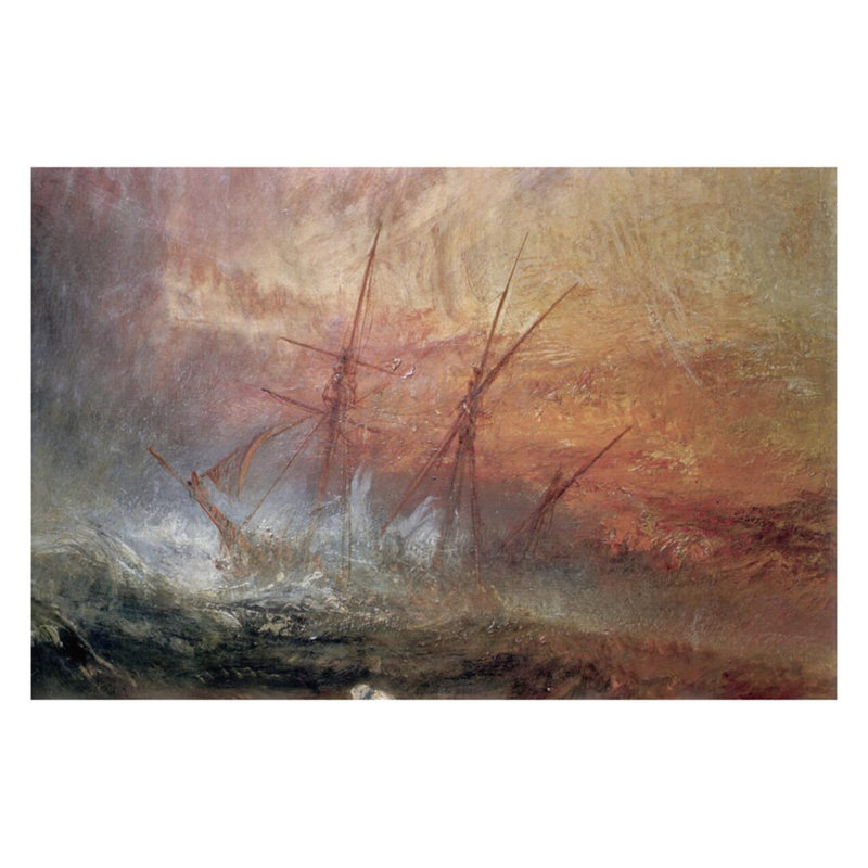 Détail d'un bateau à voile de l'esclave par Joseph Mallord William Turner - Impression giclée, H 22 po x l 28 po
