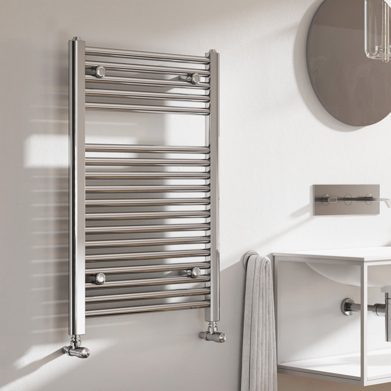 Straight Towel Rail Heated Towel Rails, 770mm H x 600mm W x 30mm D, Chrome