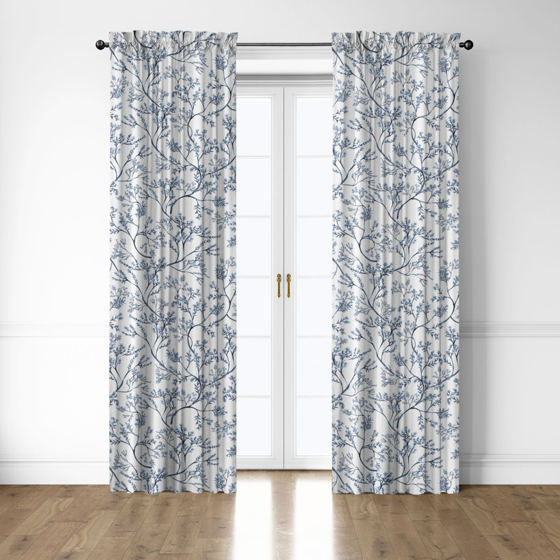 Ensemble de 2 rideaux en coton Tinsley, L 50 po x L 120 po