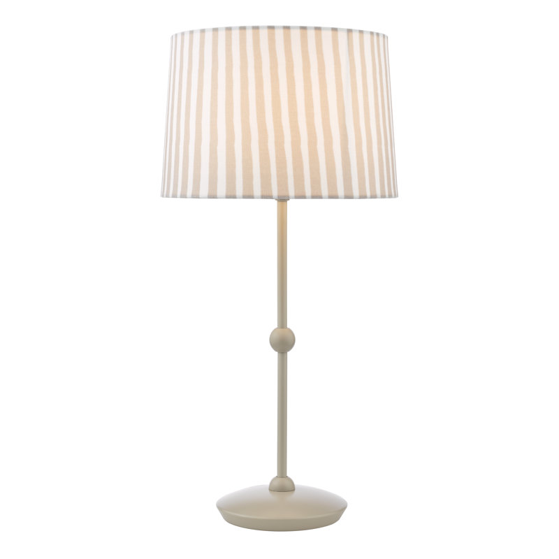 Metal Table Lamp Lamp, White, Taupe