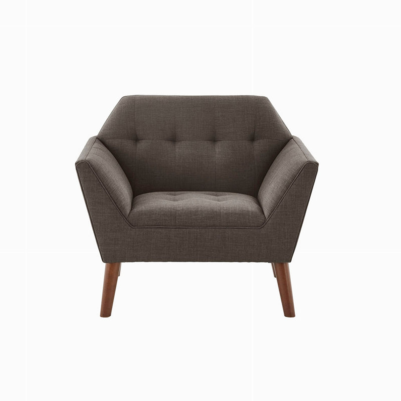 Reuland Upholstered Armchair, Charcoal Polyester