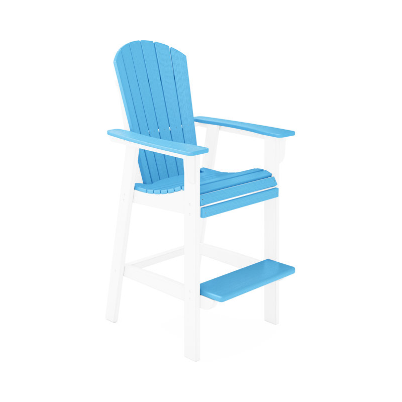 Banc d'extérieur Meader, Blanc destinée / bleu été
