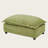 47" Modern Cozy Armchair Sofa with Movable Ottoman, Wide Seat, Curved Armrests, Pillows-1429050097