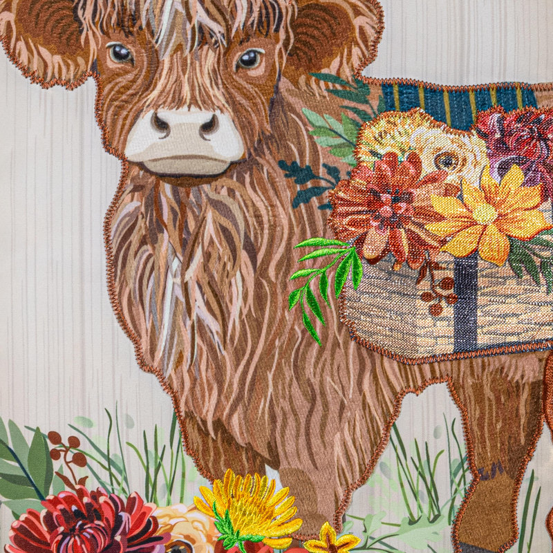 Drapeau de maison Highland Cow Fall