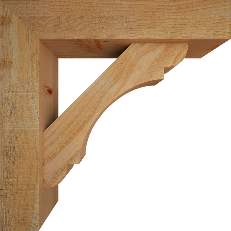 Olympic Block Offset Brace Bracket, 24 x 24, 6"W Douglas Fir (Rough Sawn)