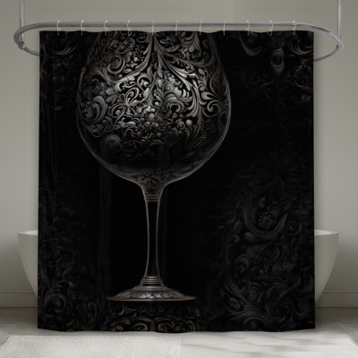 Rideau de douche en verre complexe - Art, décor de salle de bain gothique