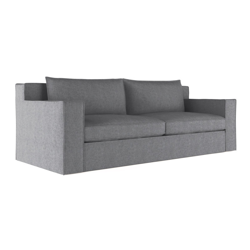 Causeuse Mulberry, Peluche velours pierre ponce, H 33 po x l 72 po x p 40 po, Ébène