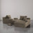 Upholstered Boneless Compression Faux Rabbit Fur Flannel Modular Oversized Sleeper Sofa with Pillows No Assembly Required-1346437167