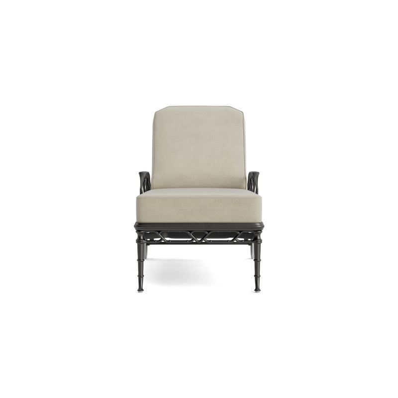 Calcutta Outdoor Chaise Lounge, Textured Pewter, Fusion Charcoal