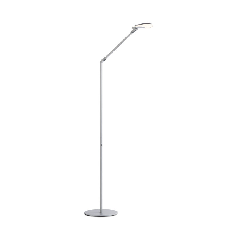 Splitty 45.3'' Silver LED Swing Arm Floor Lamp with USB