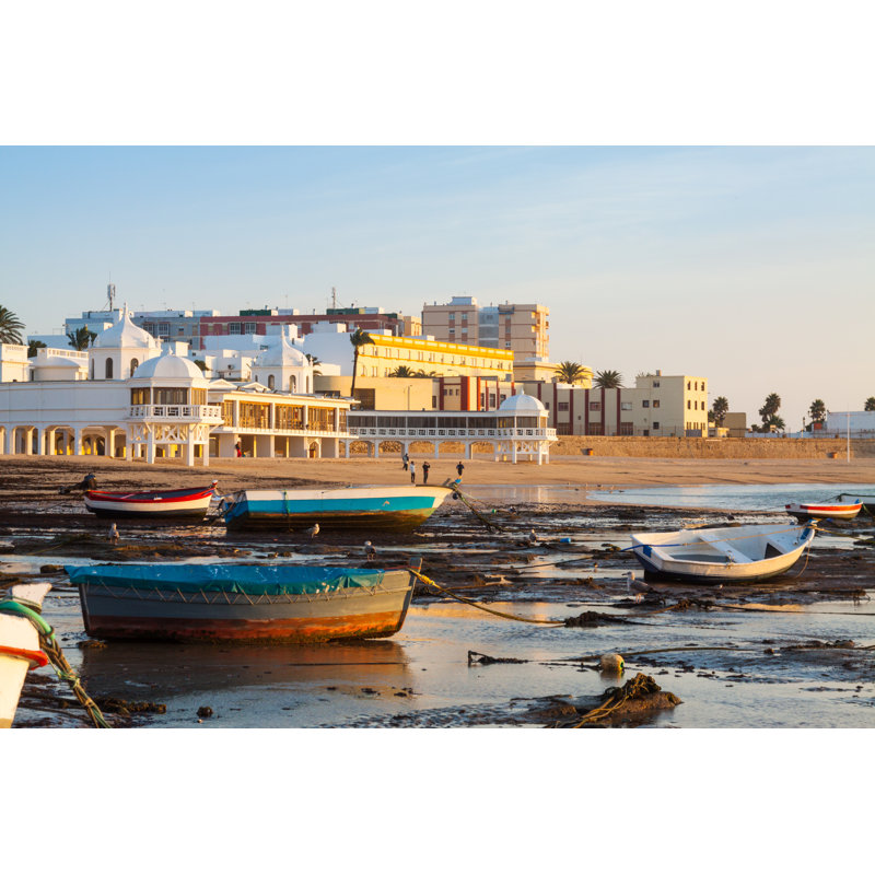 Boats At Caleta Beach by JackF - Wrapped Canvas Print, 30cm H x 46cm W x 3.8cm D