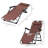 Patio Tanning Lounge Chair Sun, 21 Folding With Pillow & Pocket. For Beach, Lawn, Deck, Pool. Brown. Metal Construction, 330 Lbs Load Capacity Sun Pocket, Folding, Adjustable For Pool, Outdoor, Brown