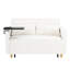 Double velours côtelé beige avec table mobile et connexion, convenant à différentes fentes de bureau pour améliorer votre espace de vie-1081224010