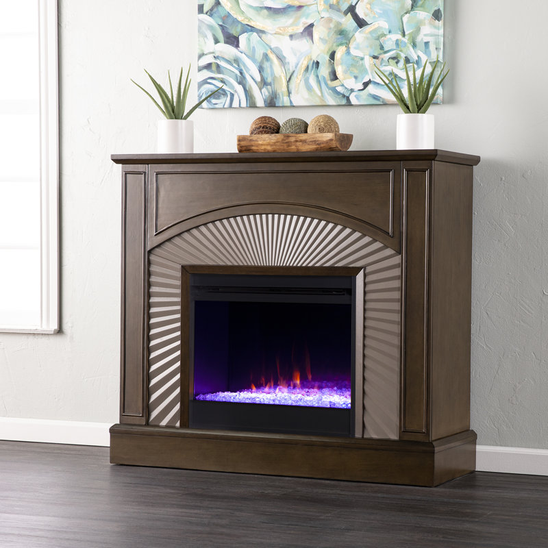 Billingsdon Wood and Metal Color Changing Fireplace